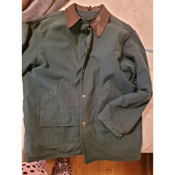 VTG Mens Woolrich Barn Chore Coat Button Out blanket Lining Wool XL Canvas - Picture 5 of 11